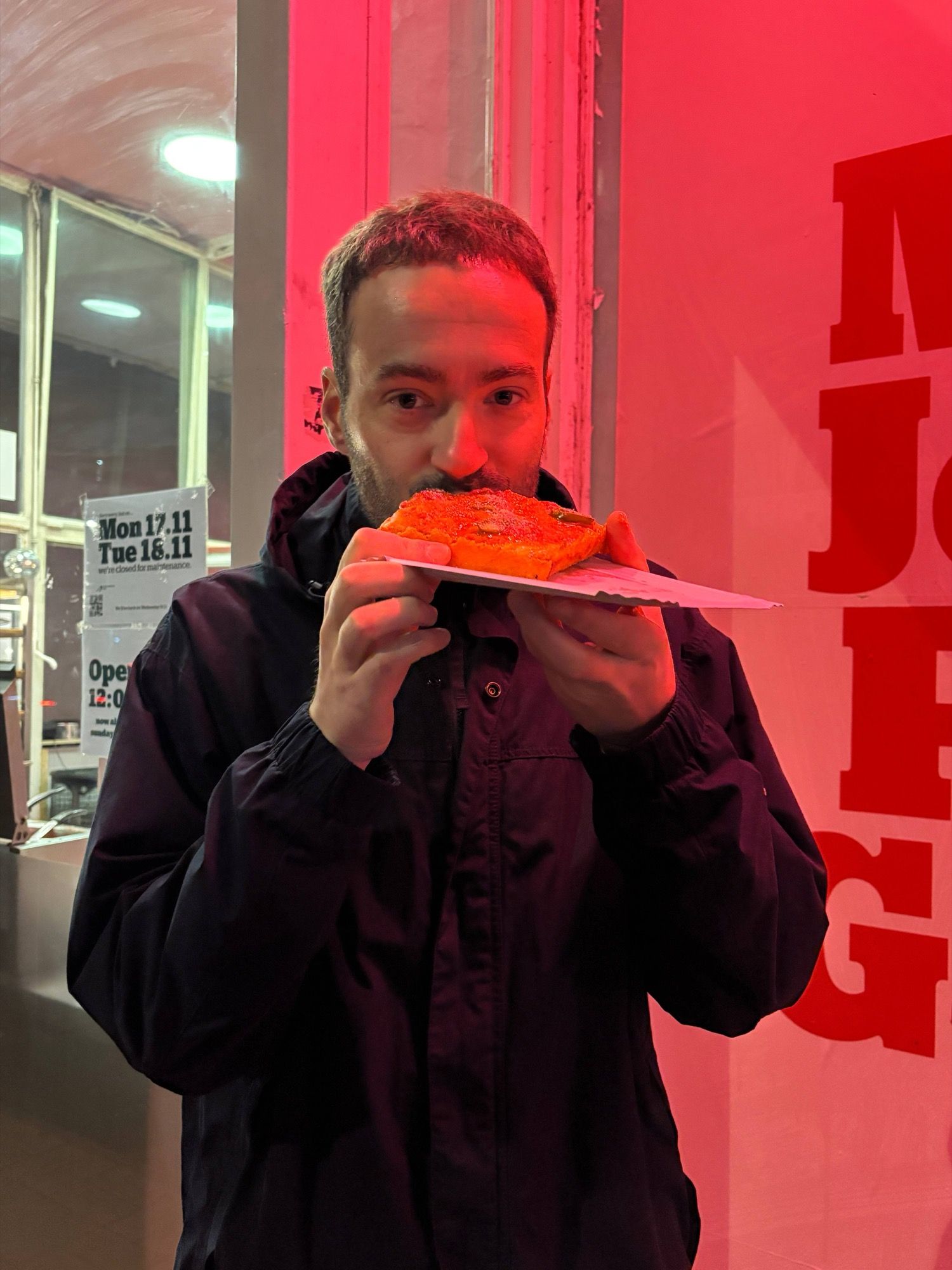 Last slice of deep dish pizza at Magic John's